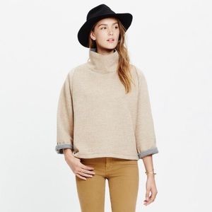 madewell | herringbone mock neck sweater nwt